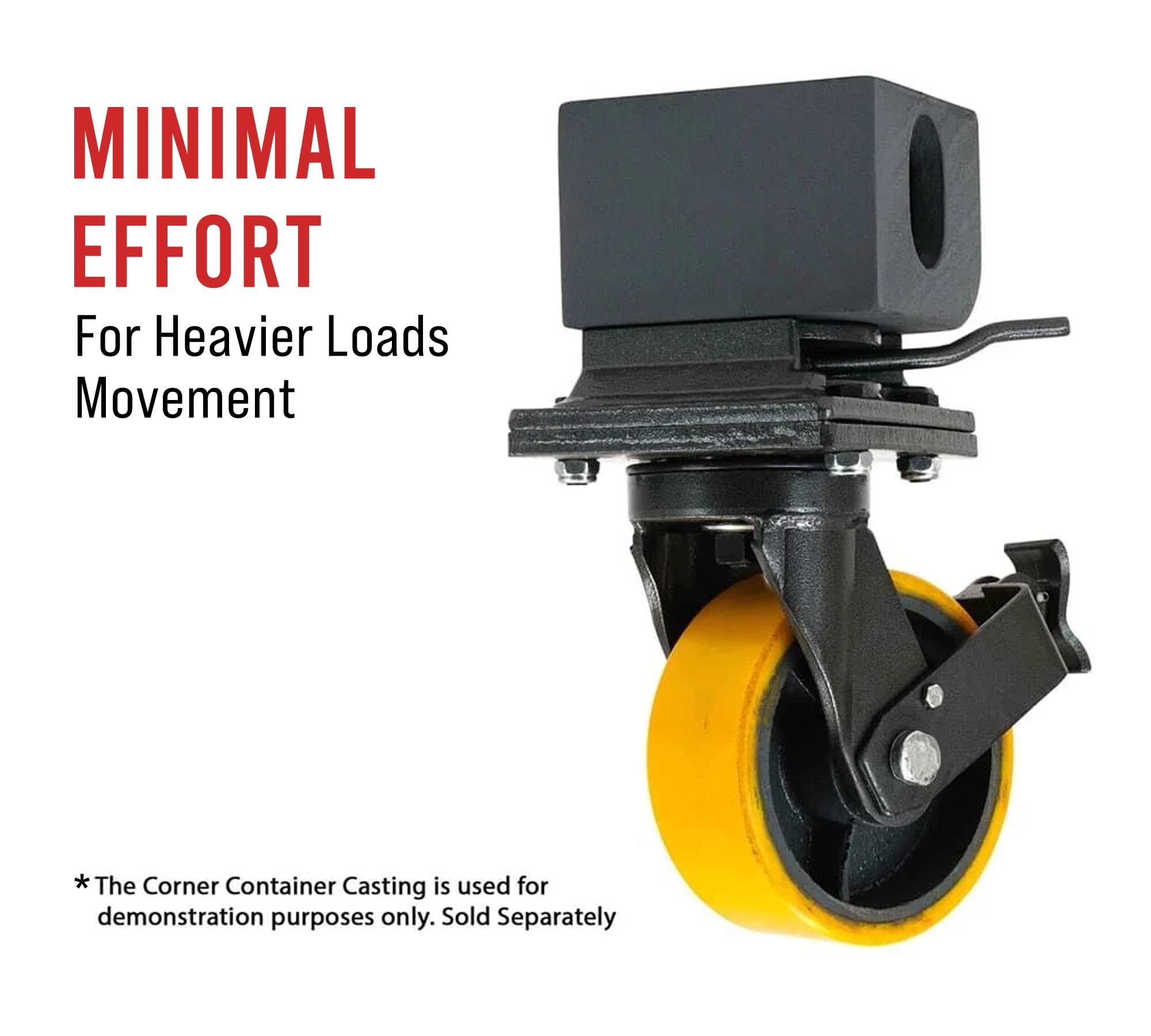 Mytee Products Shipping Container Caster Wheels (Single Wheel) 6600 lbs WLL