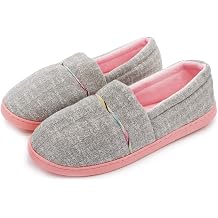 Moodeng Women's House Slippers Comfy Fuzzy Flat Shoes Soft Slip on Flip Flop Indoor and Outdoor