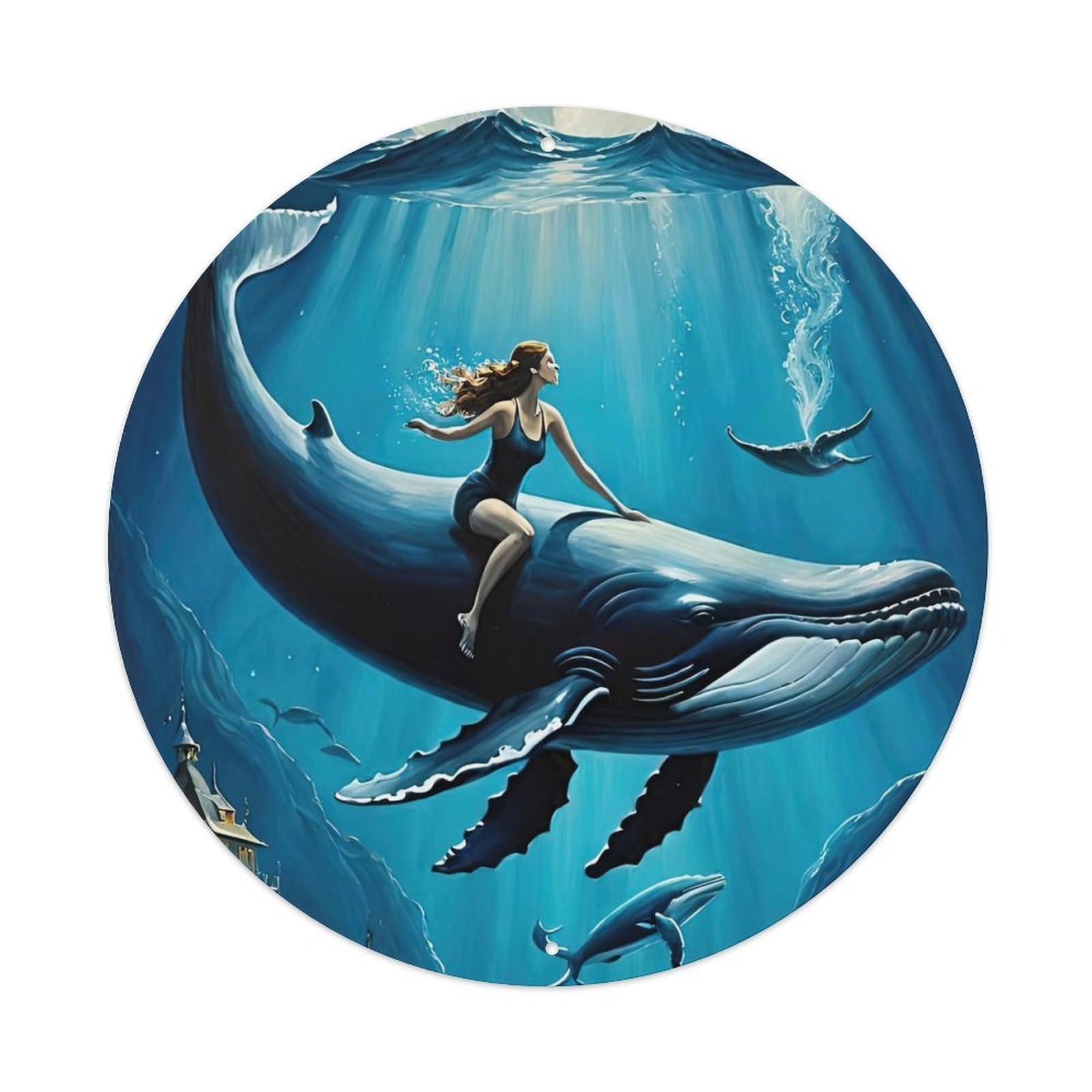 Animal Whaleback Moonlit Dream Metal Tin Sign