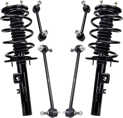 Miniatura 214 de Detroit Axle - Kit de puntales delanteros de 6 piezas para Chevrolet Aveo Aveo5 Pontiac G3 Wave, barra estabilizadora, varillas de acoplamiento