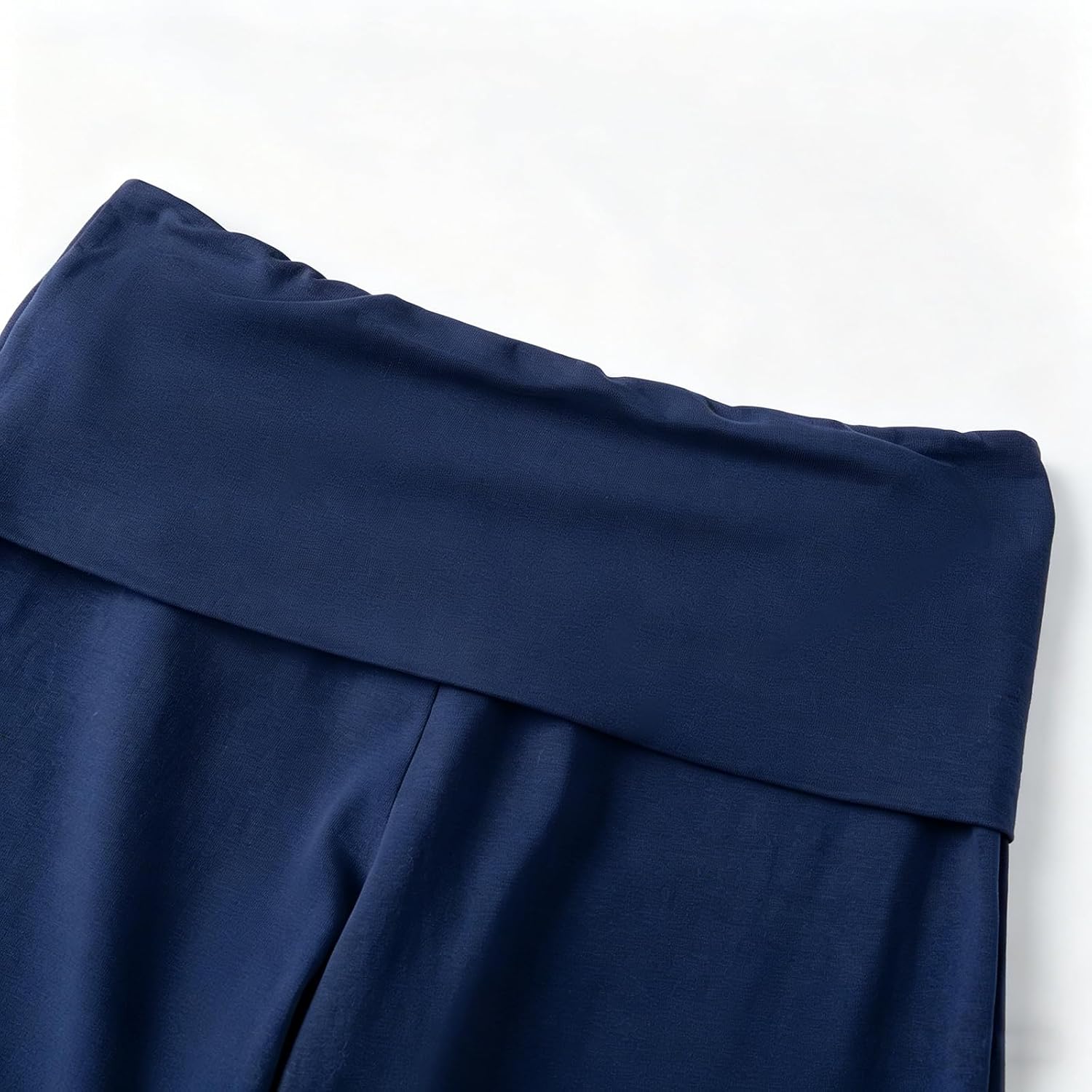 Women Wide Leg Foldover Pants Y2K Loose Fit Bell-Bottomed Lounge Pants Fold-Over Flare Yoga Gym Outdoor Pants