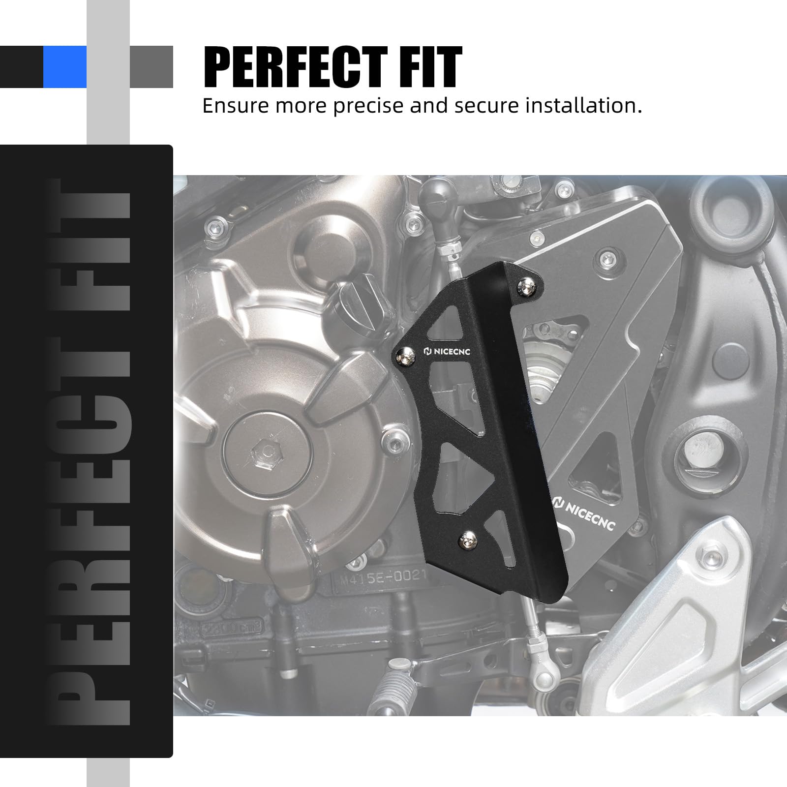 NICECNC Copertura per leva del cambio moto CNC Compatible with Tenere 700 / XTZ 700 2019-2023, nero