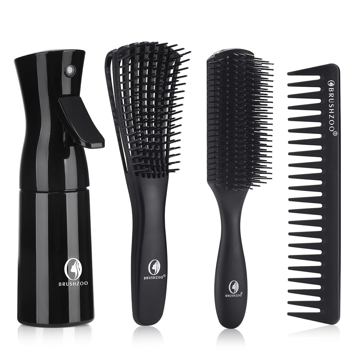 BRUSHZOO Hair Brush Set for Women, Men, and Kids –...