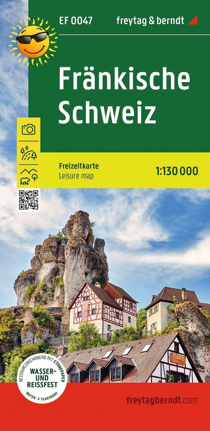 Franconian Switzerland Hiking and Leisure Map - 1:130,000 scale: 2024 (Erlebnisfuhrer)