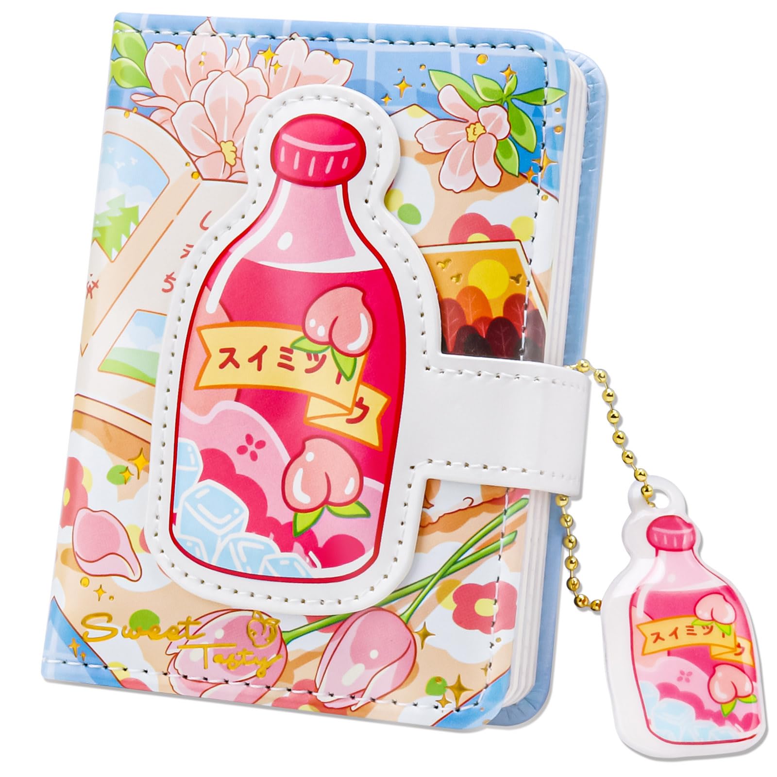 Kawaii Journal Notebook for Kids, Cute Mini Notebook A6 Size, Pocket Diary Colorful Pages, Do do List Notepad 224 Pages with Magnetic clasp