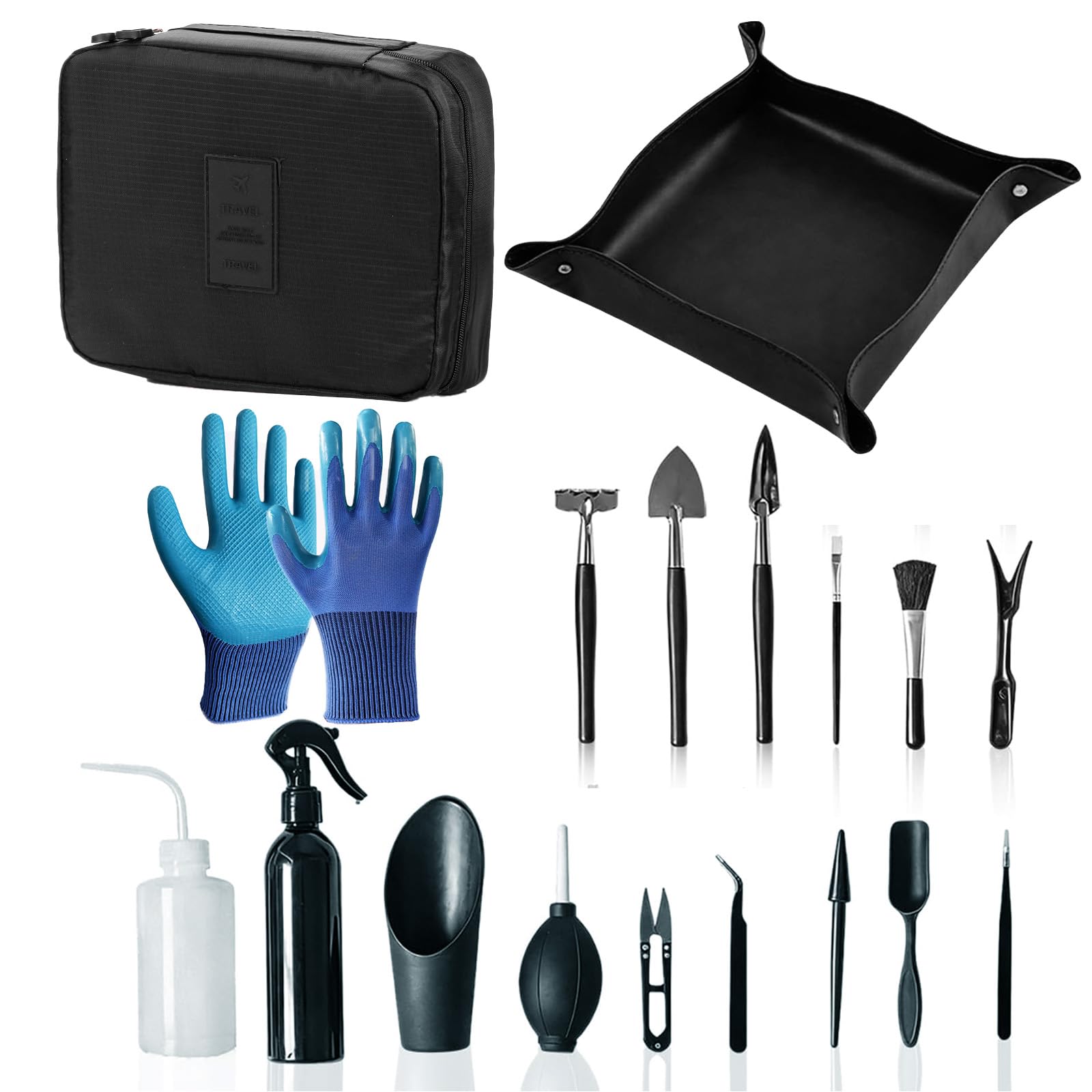 BUERPINKING Bonsai Werkzeug Set 18 Stück, Bonsai Starter Kit