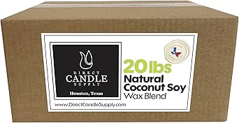 20 lb Coconut Soy Candle Wax for Candle Making - Creamy Blend for High Load Fragrance Formulation