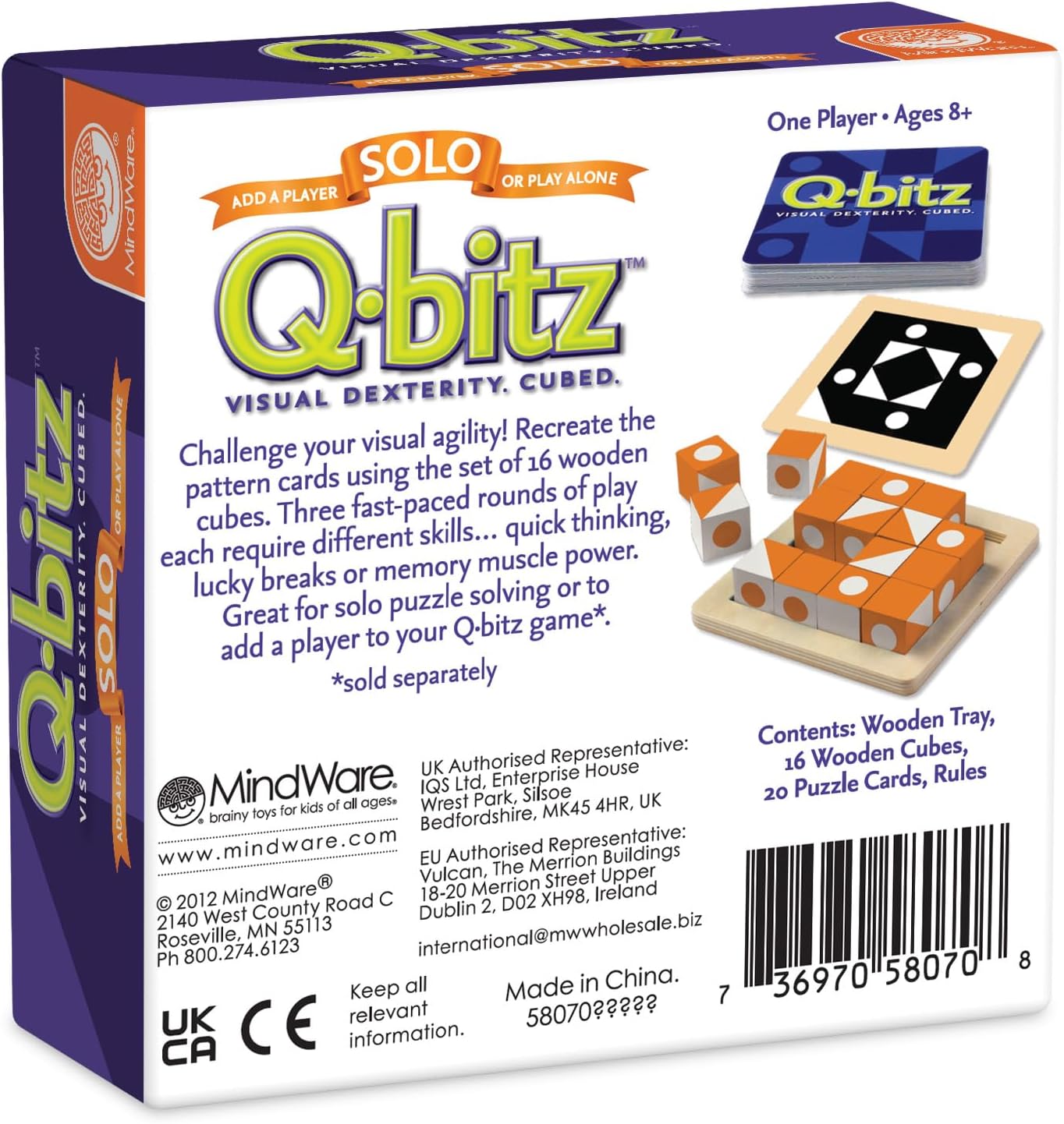 Q-bitz Solo: Orange Game