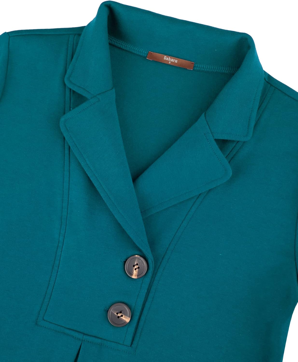 Gaharu Women's Swing Tunic Notch Collar Ladies Button Sweatshirt Long Sleeve Pullover Shirt Tops - Image 4