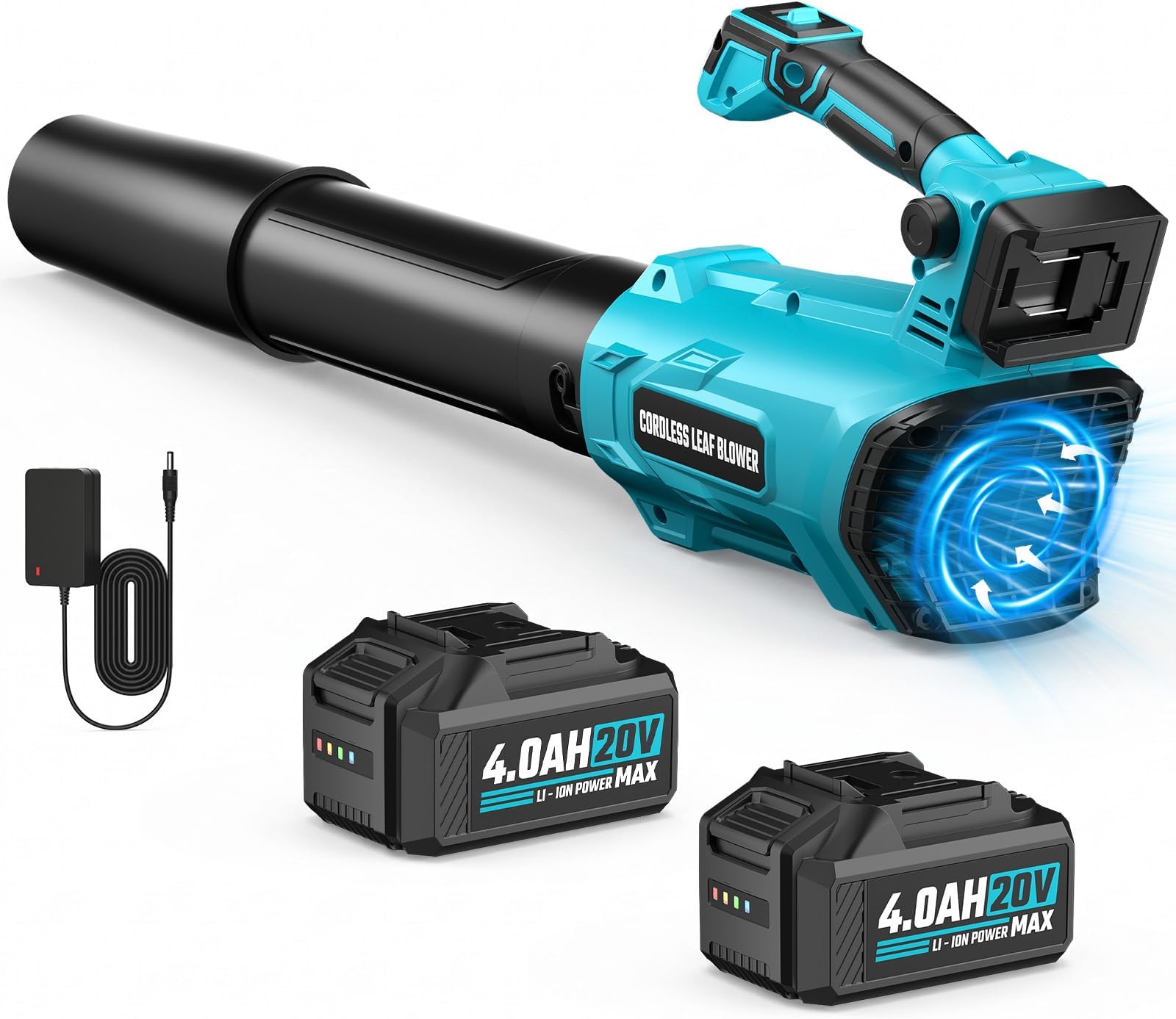 VERVEWAVE Leaf Blower Cordless with Battery & Charger 20V Handheld
