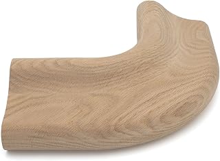 Chicago Bar Rail Corner Molding 1-3/8in H x 5.5in Outside Radius x 4-3/8in W - Unfinished Red Oak