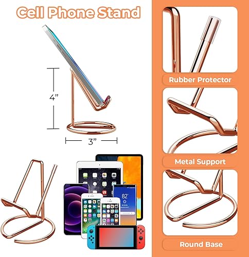 Miniatura 3 de Y YOMA Organizador de archivos colgante, tamaño carta, de metal dorado rosa, cesta de almacenamiento para oficina en casa, 1 paquete, con juego de 7