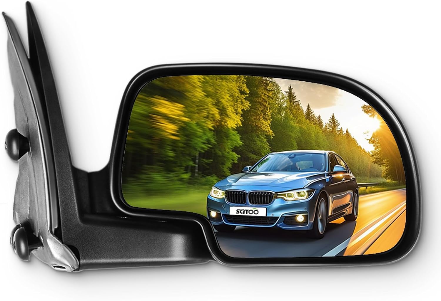 SCITOO Passenger Side View Mirror Fit For 2002 For Chevy Avalanche 1500 2500 2000-2002 Suburban 1500 2500 Heat Manual Folding Power adjustment Right Outside Exterior Mirror GM1321252 15172248