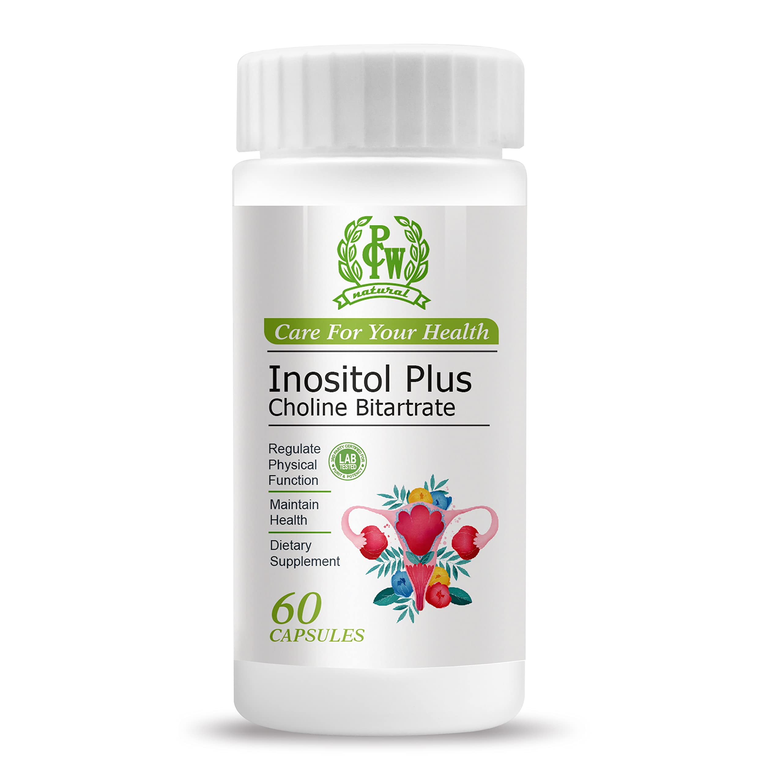 PCW Inositol Plus Choline Bitartrate Capsule, 60 Count
