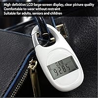 Vista 2 de Contador de pasos, podómetro 3D para caminar con clip, modo de ahorro de energía, pantalla LCD transparente, mosquetón simple, podómetro