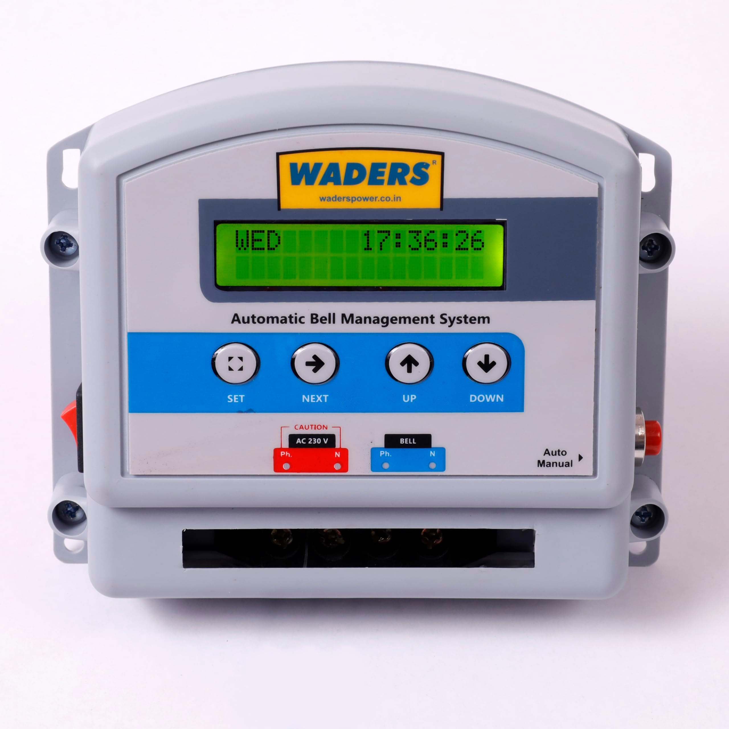 WADERS Automatic School Bell Management System Especially for Schools (25 Sessions/Day and 3 Seasons)