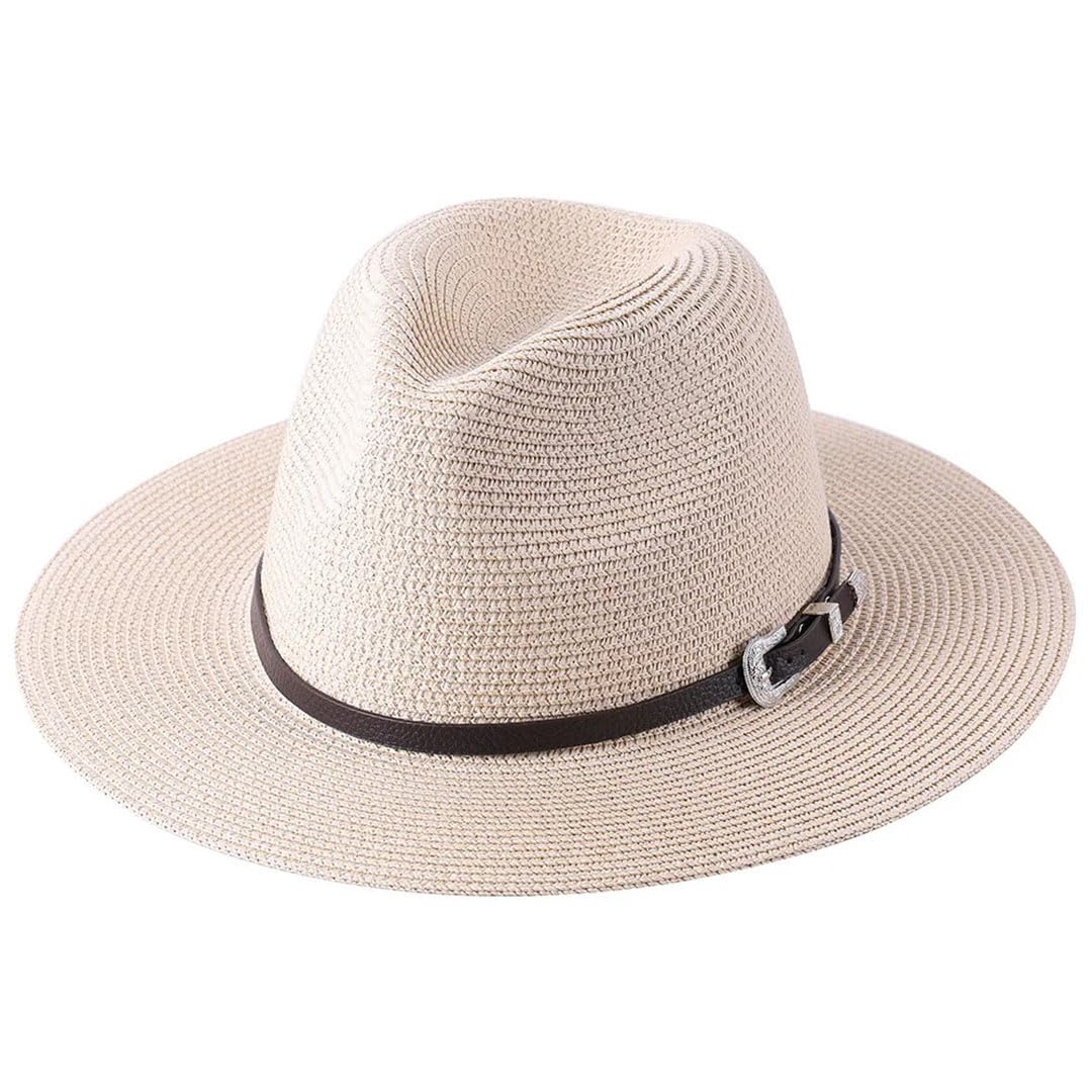Cappello da donna in paglia per genitori e figli, per cappelli da spiaggia Panama Jazz, Pnnrk, 6 7/8-7 1/8