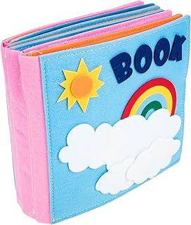 Toyvian Livro De Feltro Para Crianças 4 Peças Habilidades Motoras Finas Brinquedo Livro Ocupado Placa Ocupada Chá De Bebê Livros Montessori Animais 3D Livros Para Bebês Livros