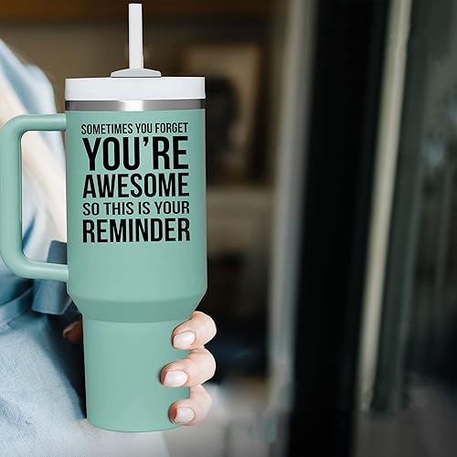 Miniatura 5 de Vaso de 40 onzas con asa, regalos de cumpleaños para mujeres, regalos inspiradores para mamá, esposa, abuela, hermanas, tía, compañeros de trabajo,