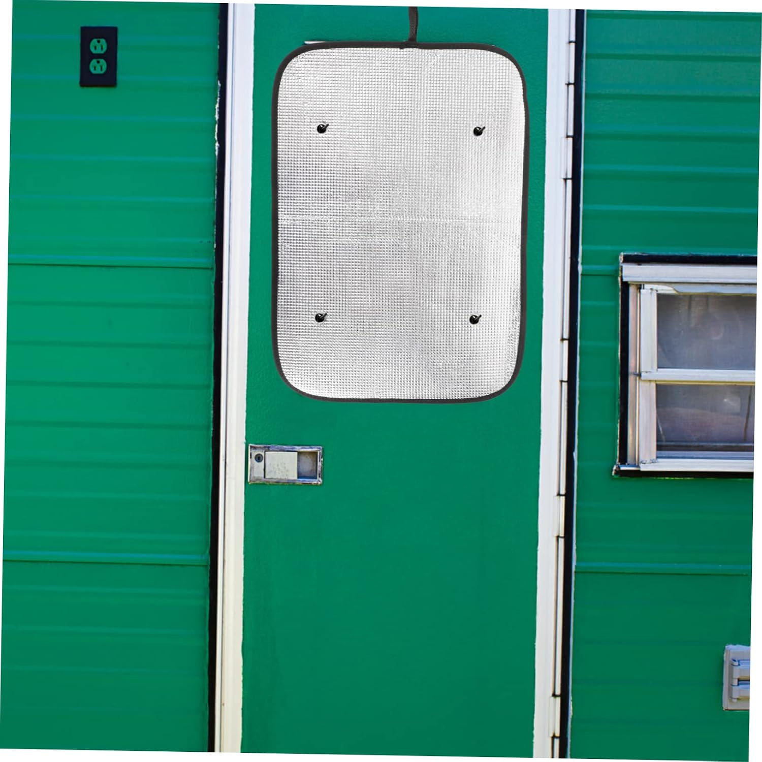 PRETYZOOM Rv Sunshade for Doors and Foil Insulator Cup Installation Blocks Sunlight for Temperature Control and Privacy Your Camper
