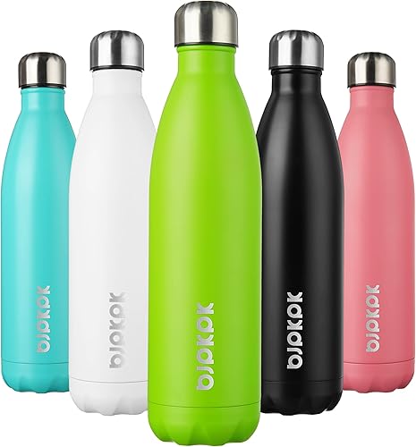 Miniatura 1 de BJPKPK Botellas de agua de acero inoxidable de 25 onzas  25.4 fl oz, botellas de agua aisladas, botellas de agua deportivas que mantienen el frío