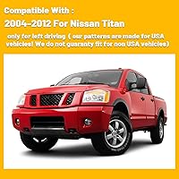 Vista 6 de Tapete antideslizante para tablero de instrumentos compatible con Nissan Titan 2004-2012, protector solar (borde negro)