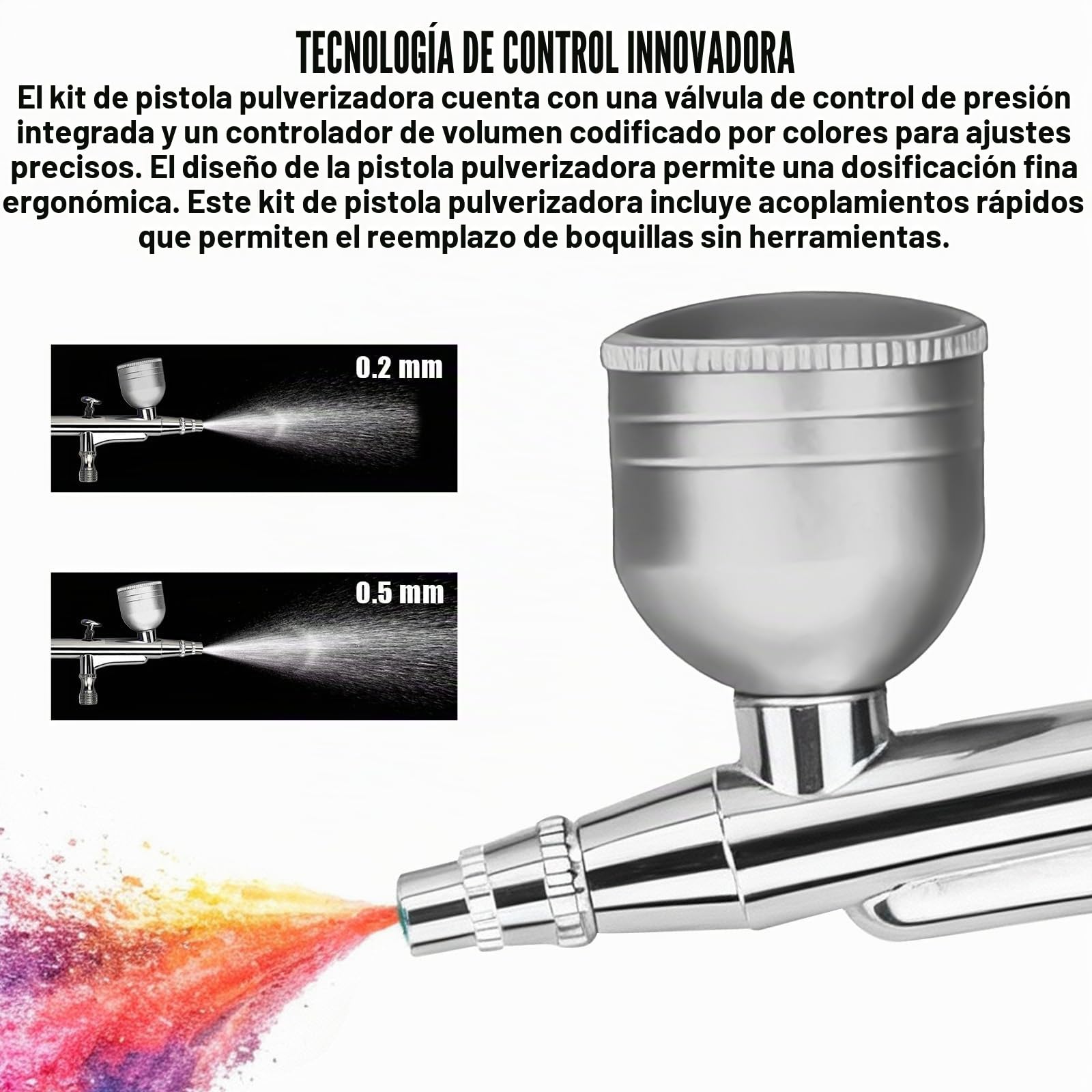 Kit de aerógrafo con compresor de aire portátil de 25 PSI con pistola de aerógrafo de doble acción + accesorios de limpieza para maquillaje, diseño de uñas, decoración de pasteles, modelado y tatuaje
