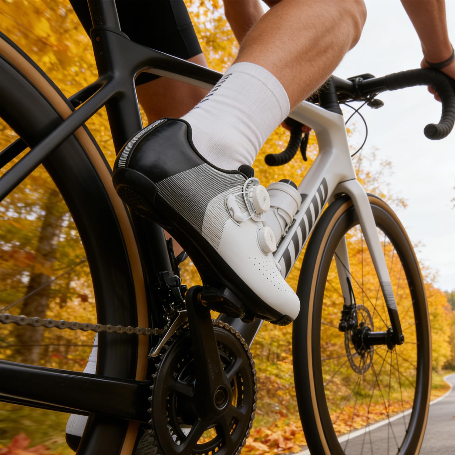 Herren Road Fahrradschuhe kompatibel mit KEO Pedalen,Unisex Radschuhe kompatible Installation SPD-SL/Peloton Cleats