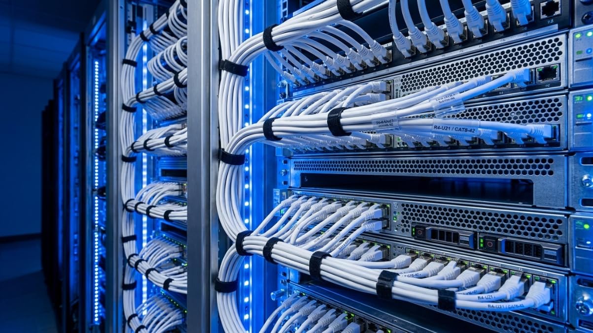 Cavo di rete CAT 8.1, 2 m, bianco, 10 pezzi, cavo patch RJ45 LAN, 40 Gbit/s, 2000 MHz, F/FTP PiMF, LSZH, cavo Ethernet Gigabit ad alta velocità
