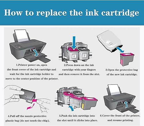 Miniatura 5 de Cartucho de tinta 61XL negro y tricolor, repuesto de alto rendimiento para HP 61 XL apto para impresora HP Envy 4500 4502 5530 5535 5534 Officejet