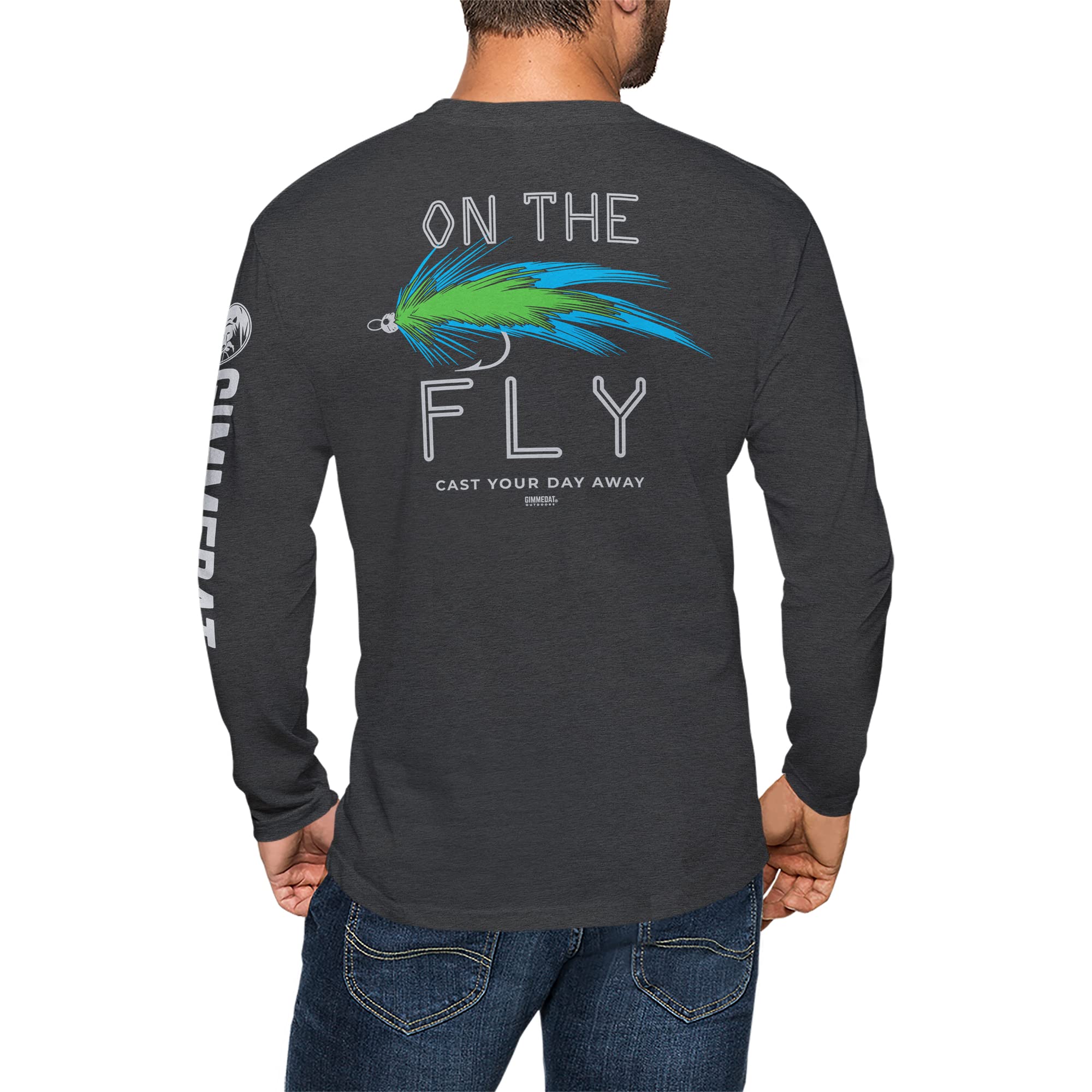GIMMEDAT Stream Fishing Mens Shirt On The Fly Gift T-Shirt Husband