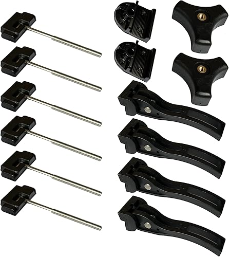 Piezas de repuesto universales para cubierta rígida de tres pliegues Tonneau - 6* pernos en T, abrazadera trasera, abrazadera delantera