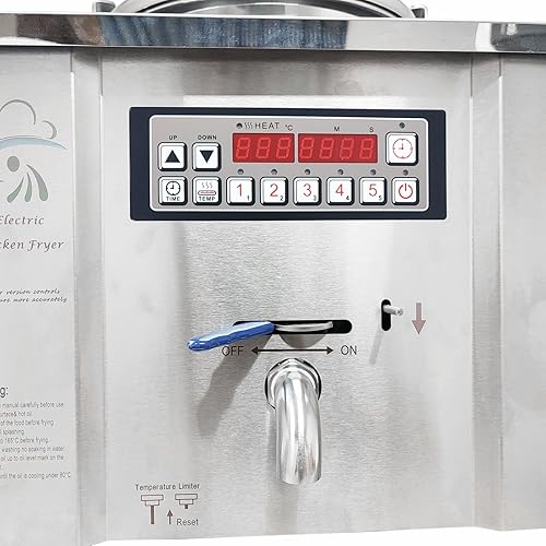 Miniatura 9 de INTSUPERMAI Freidora a presión comercial de 16L 220V 3500W Freidora eléctrica de acero inoxidable para pollo, alas y más máquina de cocción a