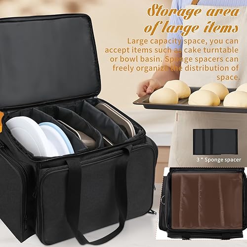 Miniatura 5 de Yumt Estuche de almacenamiento de suministros para hornear, decoración de pasteles, organización de suministros para panaderospasteleros, kit de