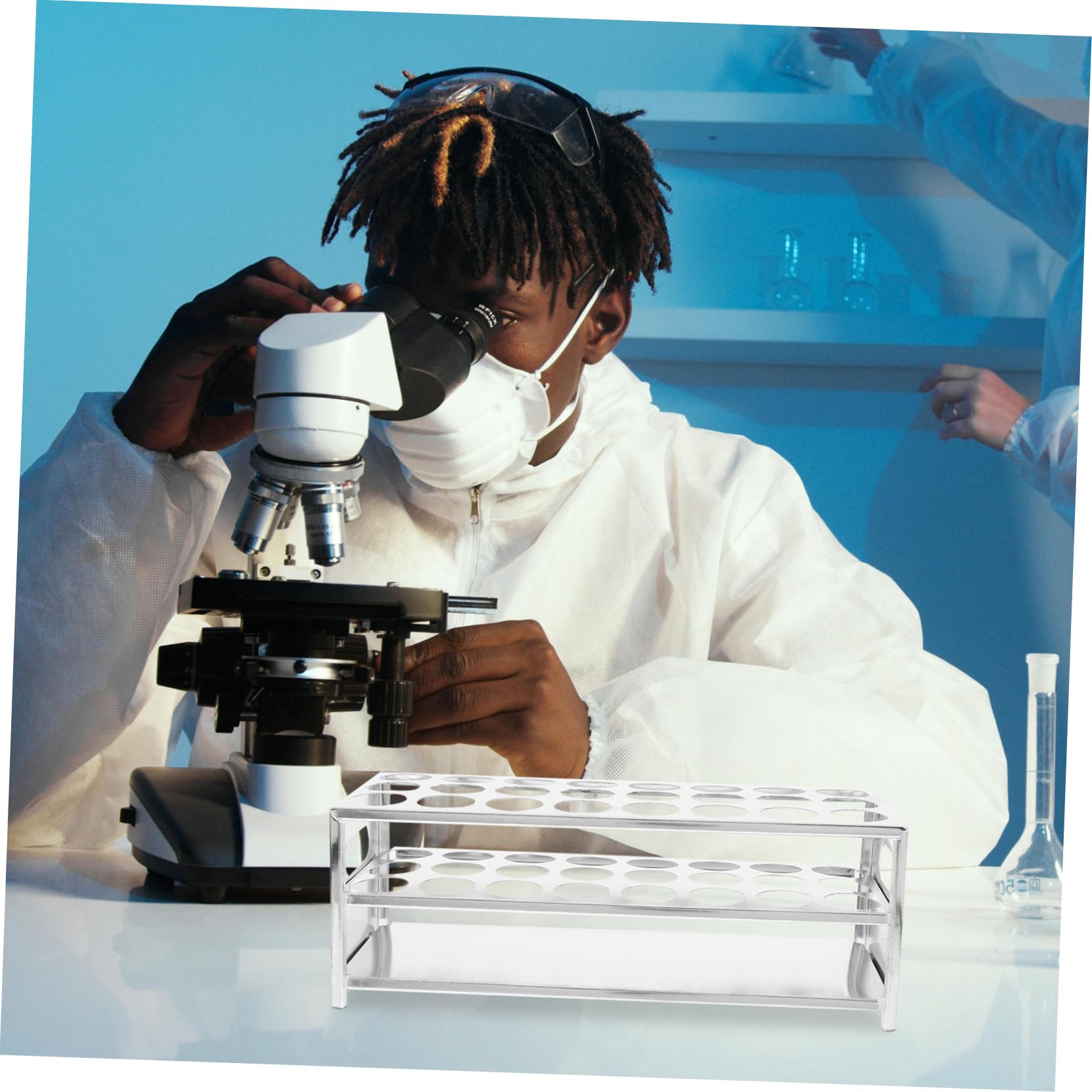 SOLUSTRE 3stücke Laboratory Test Tube Rack Mit Fächern Stabiler Für Reagenzgläser Geeignet Für Optimal Für Chemielabore Und Effiziente Probenlagerung