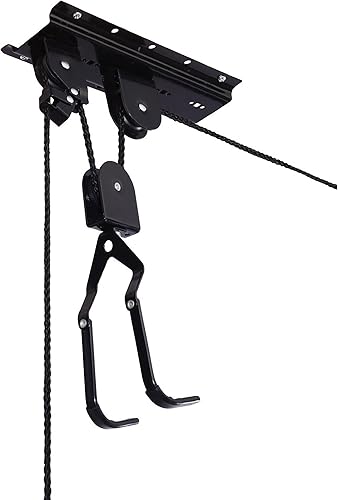 Miniatura 3 de Bike Hanger - Overhead Hoist Pulley System with 100lb Capacity for Bicycles or Ladders - Secure Garage Ceiling Storage by Rad Sportz