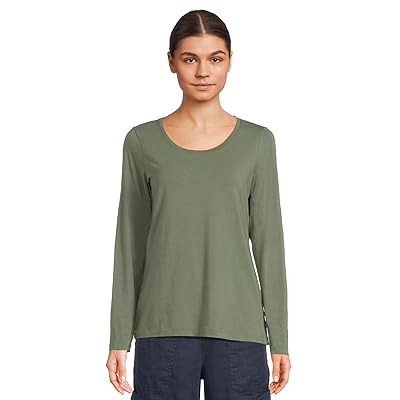 L.L.Bean Soft Stretch Supima T Shirts Scoop Neck Long Sleeve Women
