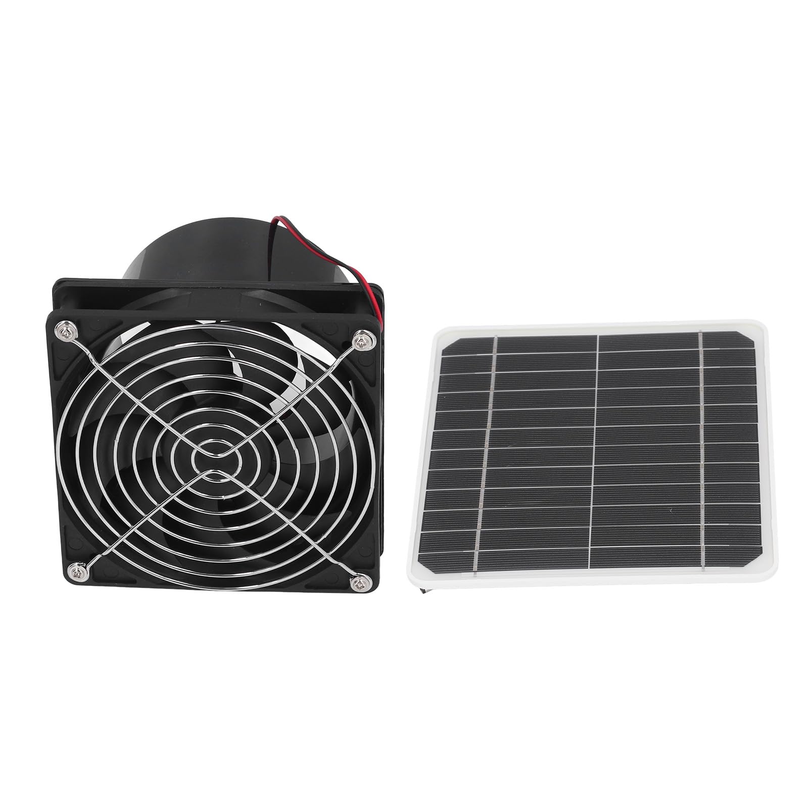 Extractor de Aire con Energía Solar, Ventilador de Ventilación de 50 W, 12 V, 6,5 Pulgadas con Panel Solar, Caja de Almacenamiento de Batería, Ventiladores con Energía Solar para