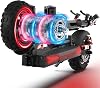 Off-Road Electric Scooter Adults, 48V-151821AH Motor & Battery, 1011 All-Terrain Tires, Dual Suspension with Seat, 34 MPH Max Speed