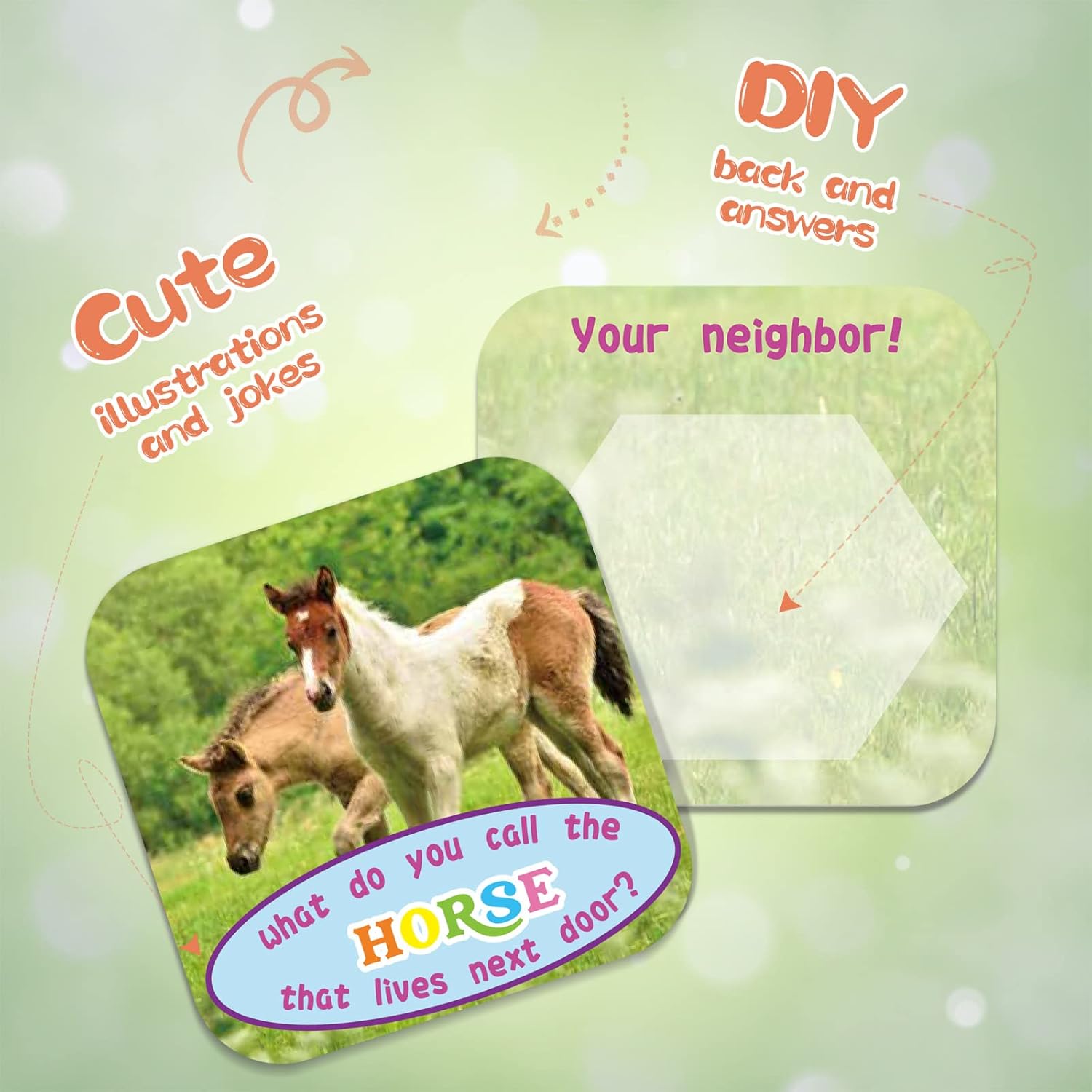 Tatuo 80 Pcs Joke Cards for Lunchbox Animal Kids Cute Lunchbox Notes Inspirational Classroom Funny Realistic Animal Puns Card for Teacher Kids Student School Party Mini Notes Postcards