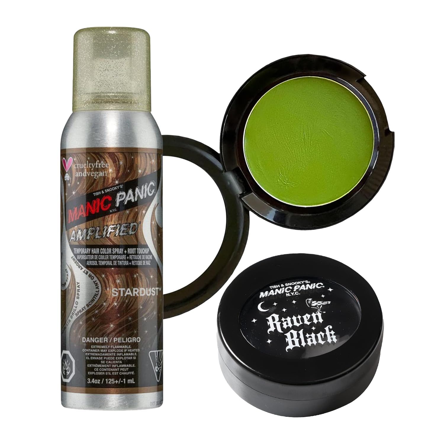 MANIC PANIC Black Raven Body & Face Paint Makeup Bundle