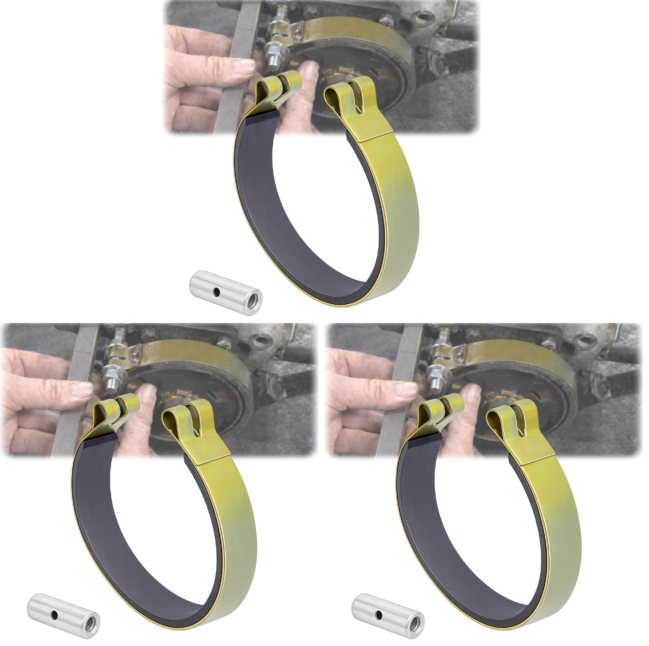 Go Kart Mini Bike Brake Band 4" with Pin Replacement (Pack of 3)