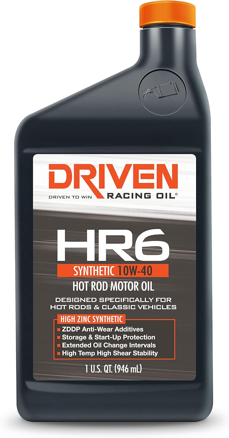 Driven Racing Oil 03906 Hr-6 High Zinc Synthetic 10W-40 Quart, 1 Quart