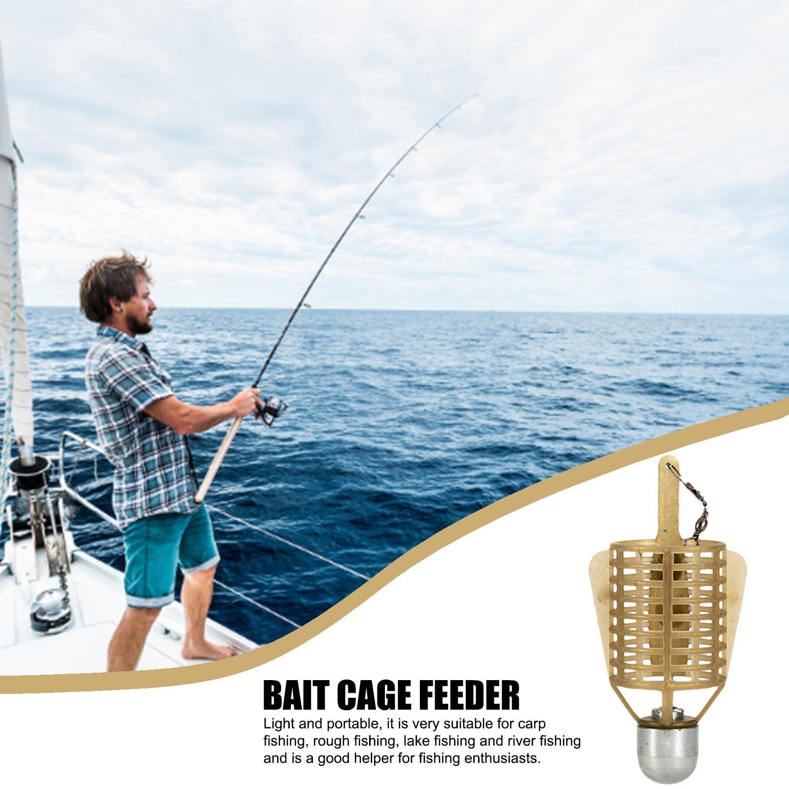 WEITING Jaula de cebo de pesca, comedero de pesca de primavera, comedero de pesca de carpa, accesorios de pesca