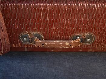 柳行李　トランク 古道具 アンティーク Amazon.co.jp: アンティーク 初期 柳行李トランク 旅行トランク