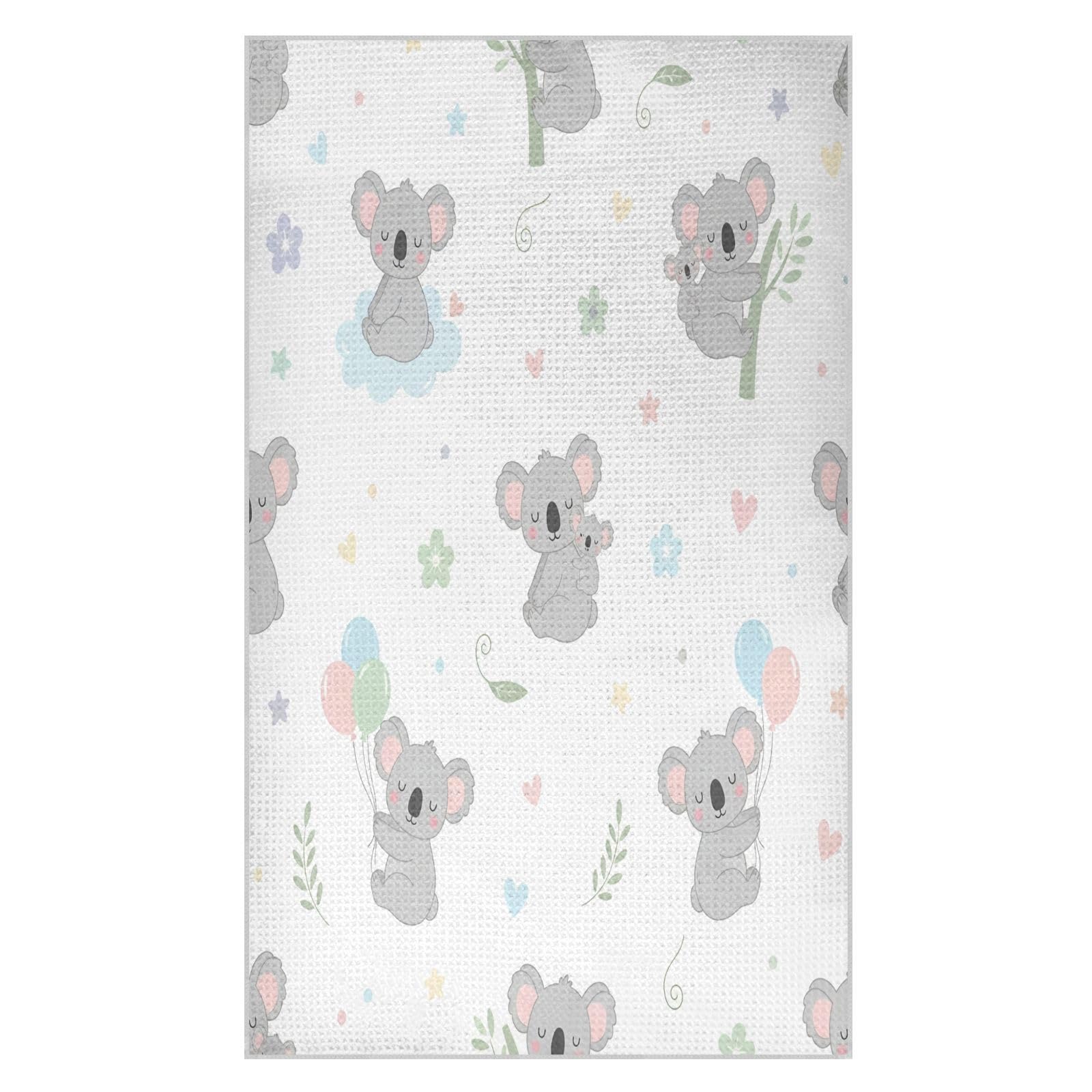 BURSTDDY Cartoon Koala Kitchen Towels,Absorbent Dish Towels 1 Pack