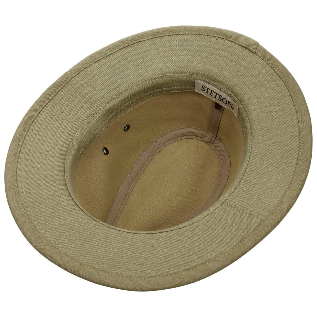 Stetson Cotton Traveller Outdoorhut Zeitloser Unifarbener Hut mit Metallösen Komfortabel Herren Ganzjährig