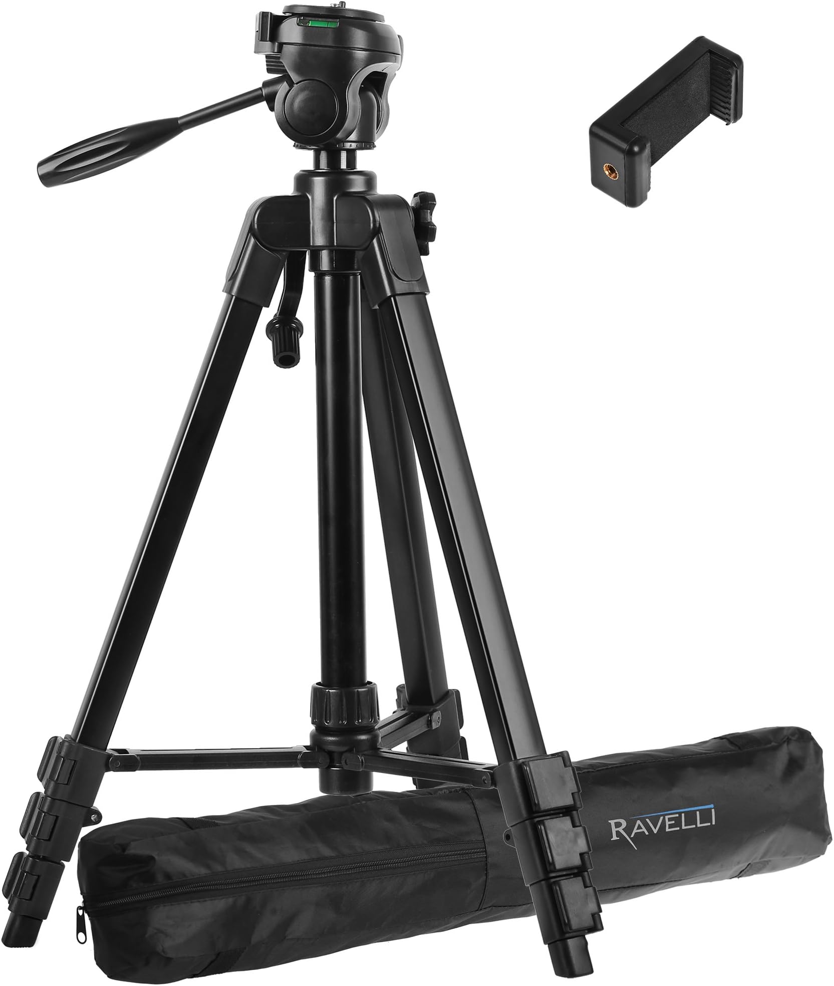 Ravelli APLT4 Digital Camera Tripod (Black 952.5g, Aluminium, Plastic, black)