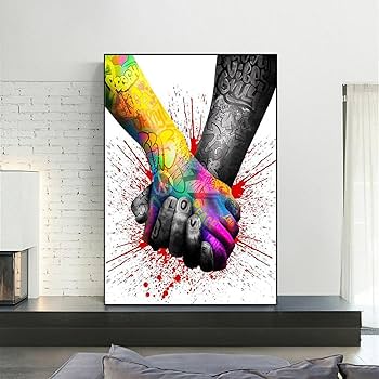Amazon.co.jp: グラフィティアート愛の手キャンバス絵画ポップアート Amazon.co.jp: グラフィティアート愛の手キャンバス絵画ポップアート