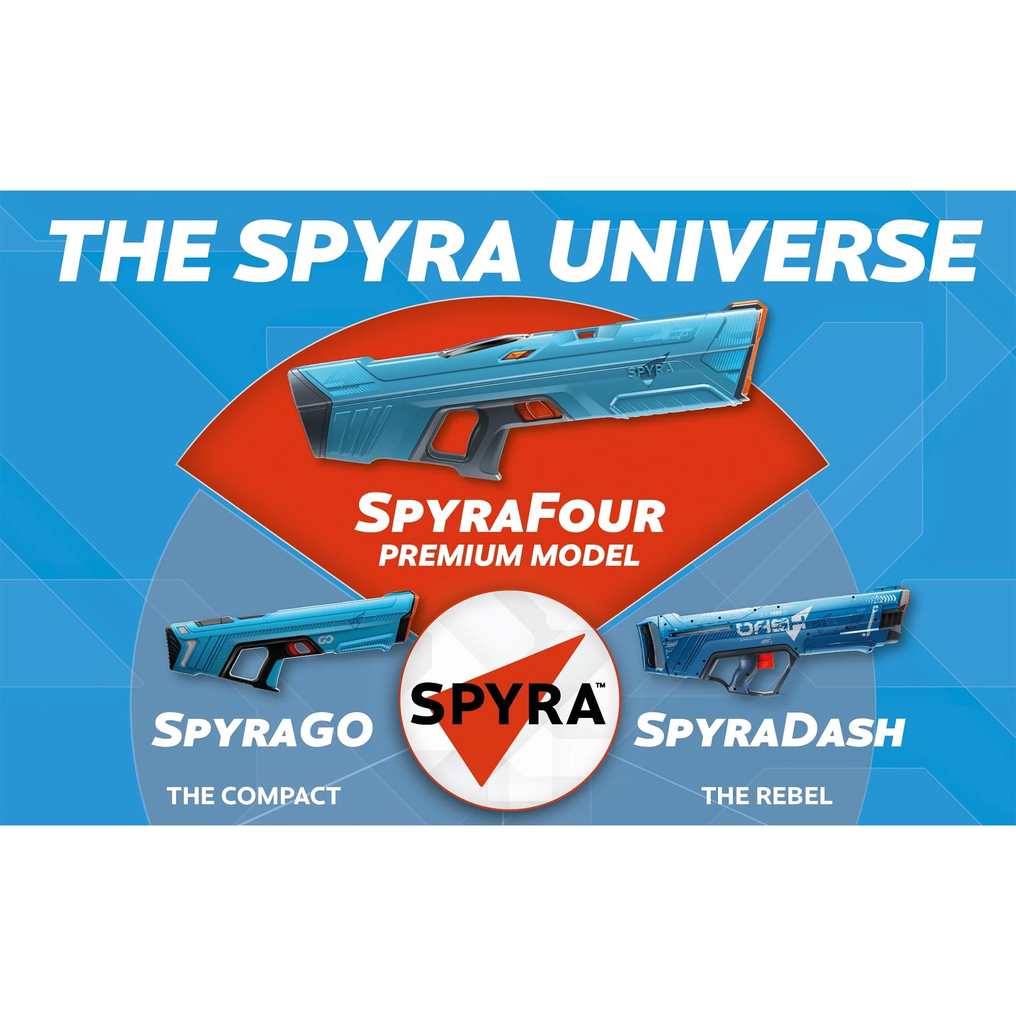SpyraFour – Premium Wasserblaster für maximale Leistung, mehr Reichweite, mehr Tank, mehr Power, Adaptive Blast Modes (Rot) - 5